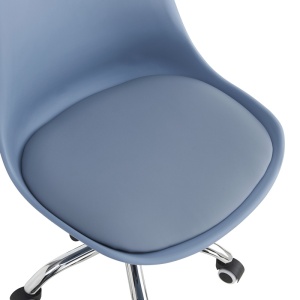 Scaun de birou Gaston II, albastru deschis, 48x57x78-90 cm - Img 7