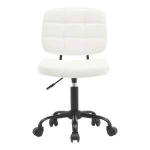 Scaun de birou Sedia, alb, 50x50x75-85 cm - Img 4