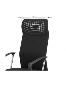Scaun de birou, Songmics, Negru, OBN034B01, 120Kg, 79 x 50 x 12 cm - Img 6