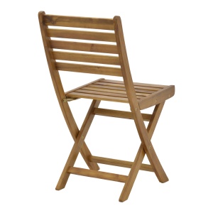 Scaun de exterior, Model Fatel, culoare natural, lemn masiv de salcam, 40x53x82 cm - Img 3
