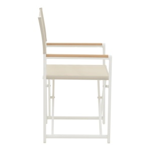 Scaun de exterior, tip regizor, Model Mabu, culoare alb, aluminiu si textil, 56x48x86 cm - Img 11