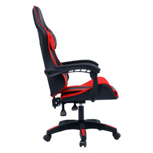 Scaun de gaming William piele ecologica negru - rosu - Img 3