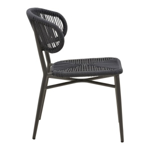 Scaun de Gradina Agus, negru, 55x63x77 cm - Img 6
