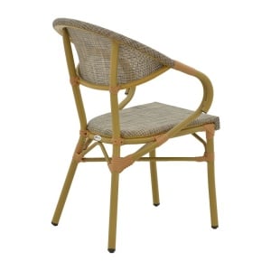 Scaun de grădină Isaia Gri 57x57x83 cm - Img 2