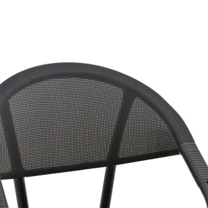 Scaun de grădină Isaia Negru 57x57x83 cm - Img 5