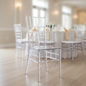 Scaun de Gradina Tiffany, transparent, 38x38.5x88 cm - Img 2