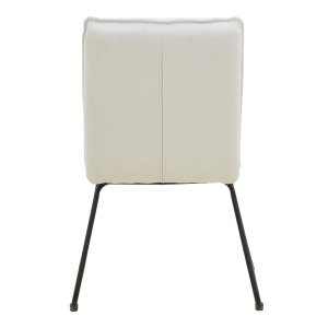 Scaun dining Essential, tapițat cu material textil, Alb/Negru, 54 × 59 × 89 cm - Img 6