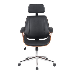 Scaun directorial Fetseno, negru, 53x56x113.5-123.5 cm - Img 4
