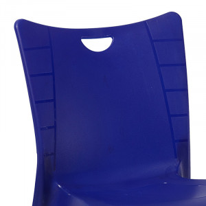 Scaun exterior Crafted plastic culoare albastru inchis - picior de aluminiu - Img 2