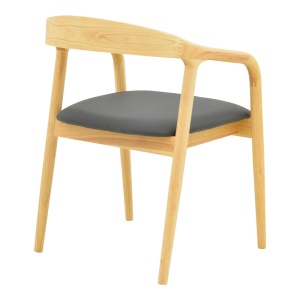 Scaun Hogie, natural/negru, 61x60x76 cm - Img 3