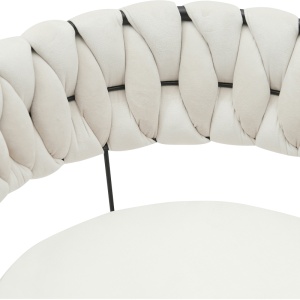 Scaun Model Alkia, Crem/Negru, 60x57x68 cm - Img 6