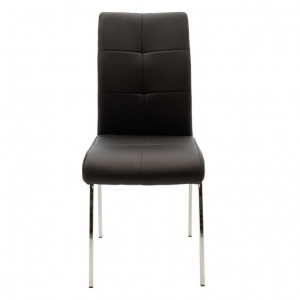 Scaun Model Ariadne, Negru/Crom, 43x63x96 cm - Img 4