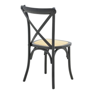 Scaun Model Dylon, Natur/Negru, 48x52x89 cm - Img 2