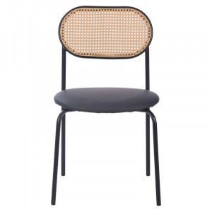 Scaun Model James, Negru/Bej, 46.5x50x79.5 cm - Img 4