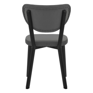 Scaun Model Joley, Negru/Gri inchis, 50x50x77.5 cm - Img 5