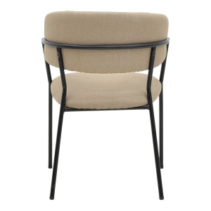 Scaun Model Morel, Bej/Negru , 55x55x76 cm - Img 5