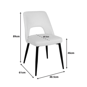 Scaun Model Murde, Rose/Natur, 48.5x61x89 cm - Img 6