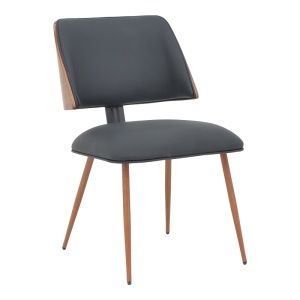 Scaun Model Ubane, Negru/Nuc, 53x62.5x85 cm