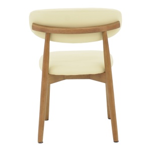 Scaun Model Ubene, Nuc/Bej, 46x58x79 cm - Img 5