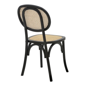 Scaun Model Zoel, Natur/Negru, 45x52x82 cm - Img 2