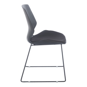 Scaun pentru vizitatori Genuine, negru, 47x52x85 cm - Img 2