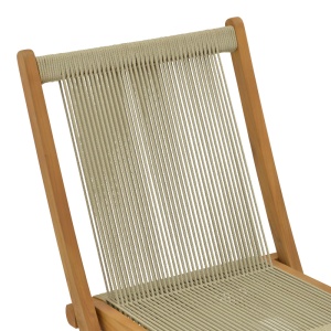 Scaun pliabil Model Banou, Natur, 52.5x56x89 cm - Img 6