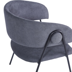 Scaun Rachele I, antracit/negru, 52x65x79 cm - Img 7