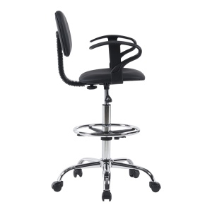 Scaun recepție Icina Ι, negru, 58x54x102-123 cm - Img 3