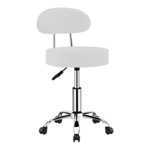 Scaun rotativ Tebere, alb, 35x66-80 cm