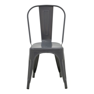 Scaun Utopia, gri închis, 44x44x85 cm - Img 5
