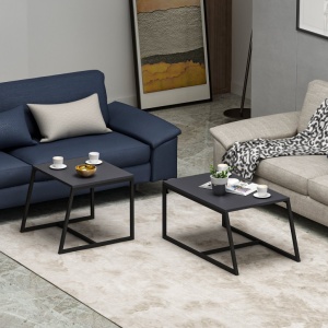Set 2 Masute de Cafea Model Lucas, 75x50x38/55x57x45 cm, Antracit - Img 10