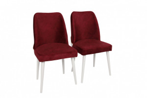 Set 2 scaune Model Nova, Bordeaux, 50x49x90 cm - Img 1