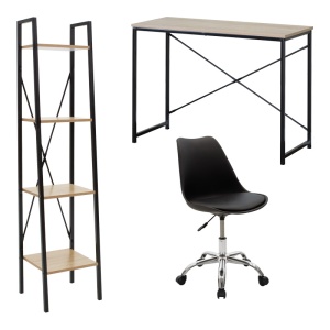 Set birou de 3 piese, negru