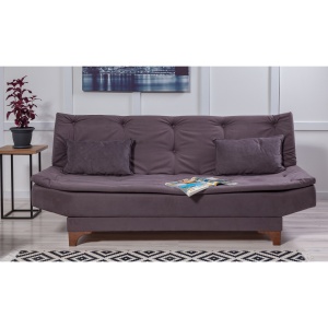Set canapea extensibilă Kelebek Antracit 190x90x85 cm - Img 3