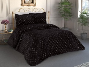 Set Cuvertura Pat Dublu Model Dessert Black