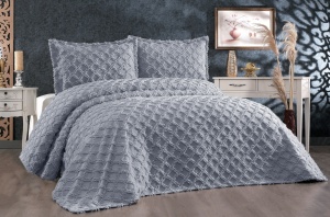 Set Cuvertura Pat Dublu Model Harem Grey