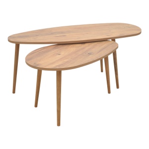 Set de 2 măsuțe de cafea Monty, natural, 116x46x46 cm - Img 2