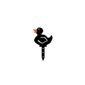 Set de accesorii metalice decorative pentru gradina Ducks Negru 20x15 cm - Img 7