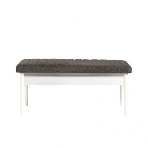 Set Masa Extensibila si scaune Model Stefan, 129-163x80x75 cm, Alb/Antracit - Img 11
