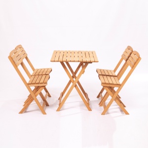 Set masa si scaune de gradina (5 piese) My004 Maro 80x72x60 cm - Img 2