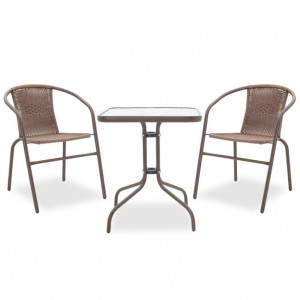 Set Masa si Scaune Gradina Obbi-Watson 3 Piese Maro