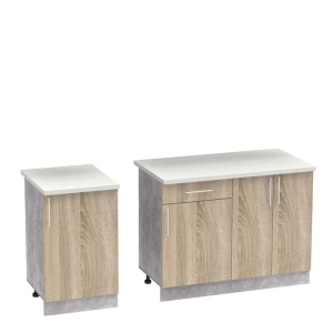 Set mobilă de bucătărie Festa IV, stejar sonoma, 160x60x85 cm - Img 3
