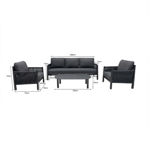 Set mobilier de grădină Feralda V1, bej/gri deschis - Img 4