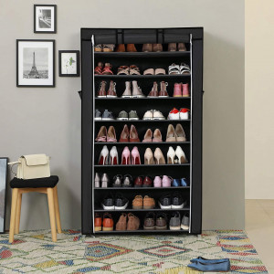 Suport pantofi Model Liv, Negru, 85x28x162 cm - Img 5