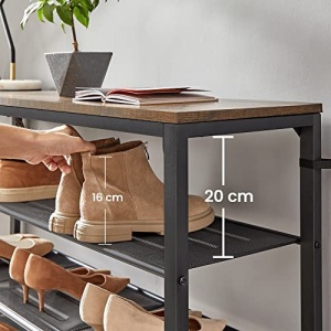 Suport pantofi Model Rivka, Negru, 100x30x152 cm - Img 6