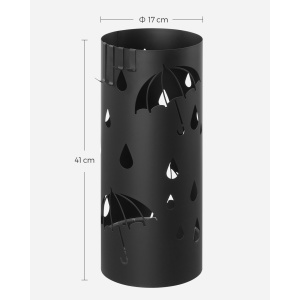 Suport umbrele Songmics Negru 17x17x41 cm - Img 7