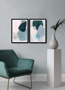 Tablou, 2 bucati 2Psctciz Multicolor 36x51 cm - Img 2