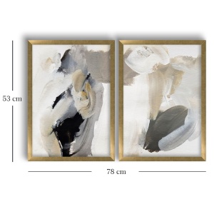 Tablou, 2 bucati Magna Roma Negru 38x53 cm - Img 2