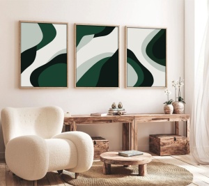 Tablou, 3 bucati Huhu204 Multicolor 50x70 cm - Img 3