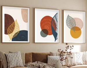 Tablou, 3 bucati Huhu209 Multicolor 50x70 cm - Img 1